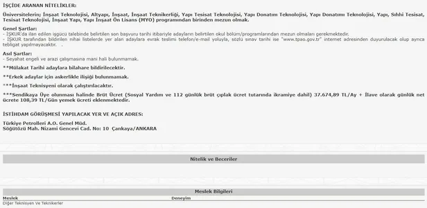 34 ila 37 bin TL arasında maaş veriyor! 12 Farklı kadro için başvuruları İŞKUR üzerinden toplamaya başladı! İşte kadrolar… - 8