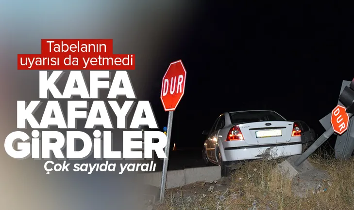2 otomobil çarpıştı! Çok sayıda yaralı var