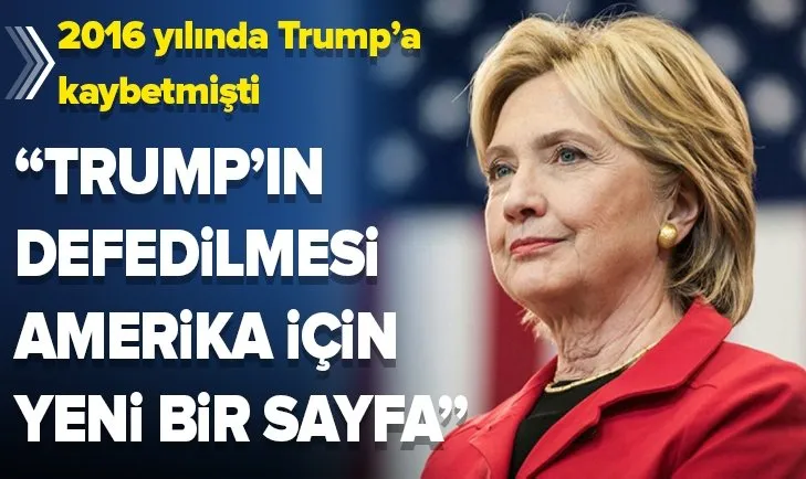2016'da Trump'a kaybetmişti! Clinton'dan ABD Başkanlık Seçimleri sonucuyla ilgili açıklama