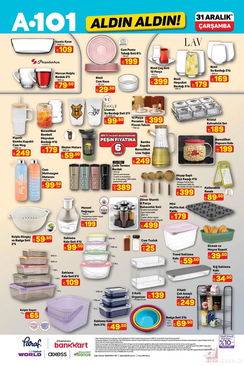 A101’de yılın son fırsatı! 31 Aralık aktüel listesi yayımlandı: Hangi ürünler indirimde? 9