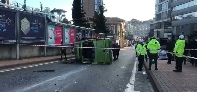 Son dakika: Şişli’de kaza yapan yolcu minibüsü devrildi! Olay yerine çok sayıda ekip sevk edildi