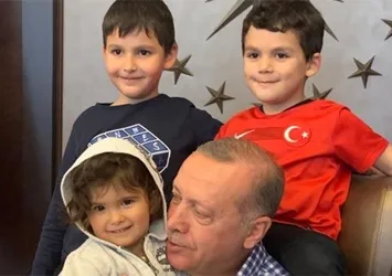 Başkan Erdoğan Huber Köşkü'nde torunlarıyla buluştu
