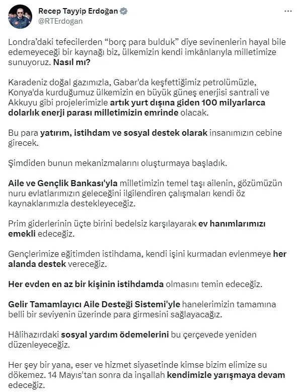 Başkan Erdoğan’dan enerji yatırımları paylaşımı! Bakan Dönmez de rakam verdi! Türkiye’nin yüzde 12’lik ihtiyacını karşılayacak