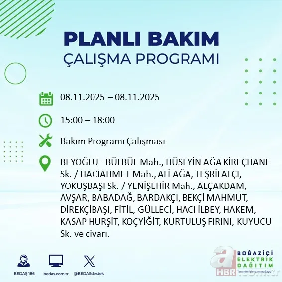 İSTANBUL ELEKTRİK SORGULAMA: 10 saatlik kesinti olacak! Elektrikler ne zaman gelecek, hangi ilçelerde kesin olacak? 6