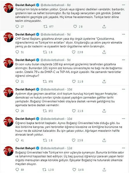 Son dakika: Bahçeli'den Boğaziçi provokasyonuna ve Kılıçdaroğlu'na sert tepki: Türkiye'nin böyle evlatları yoktur - 1