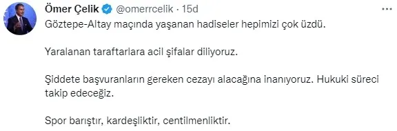 Göztepe-Altay maçında Göztepeli taraftar Altay Kalecisinin sırtına korner direği ile vurdu