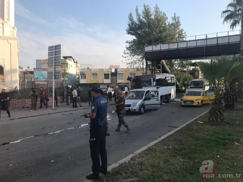 Adana'da polis aracına bombalı saldırı! 19