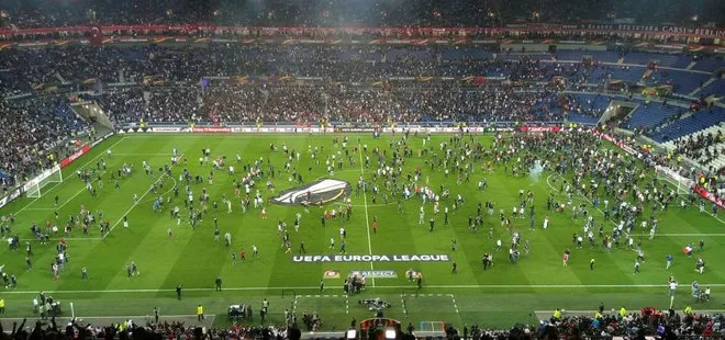 Lyon - Beşiktaş maçında olay
