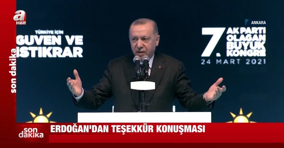 Başkan Erdoğan'ın kongrede okuduğu dua...