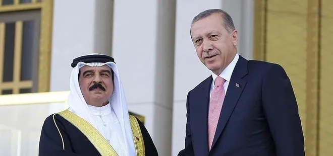 Son dakika: Başkan Erdoğan Bahreyn Kralı Hamad Bin İsa El Halife ile görüştü
