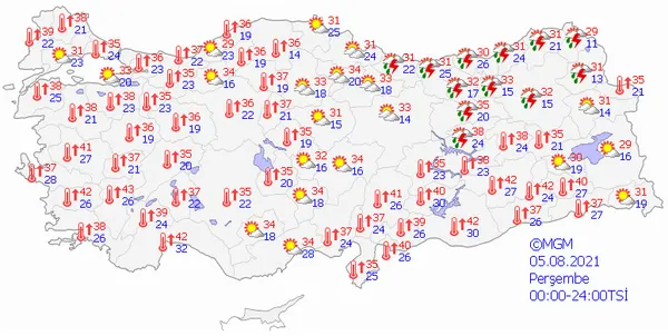 Meteoroloji'den sıcaklık ve sağanak uyarısı! Yangın bölgelerinde hava nasıl olacak? Antalya'da nem düştü - 19