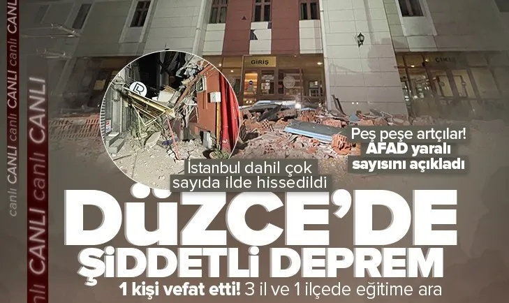 SON DAKİKA! İstanbul’da da hissedilen Düzce’nin Gölyaka ilçesinde 5,9 şiddetinde korkutan deprem! 3 il ve 1 ilçede okullar tatil