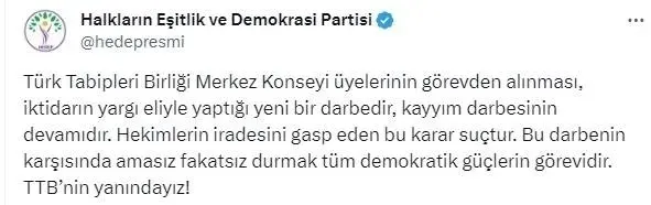 Terör sevici Şebnem Korur Fincancı ile merkez konseyi üyeleri görevden alındı! HEDEPKK ve CHP yine zıpladı