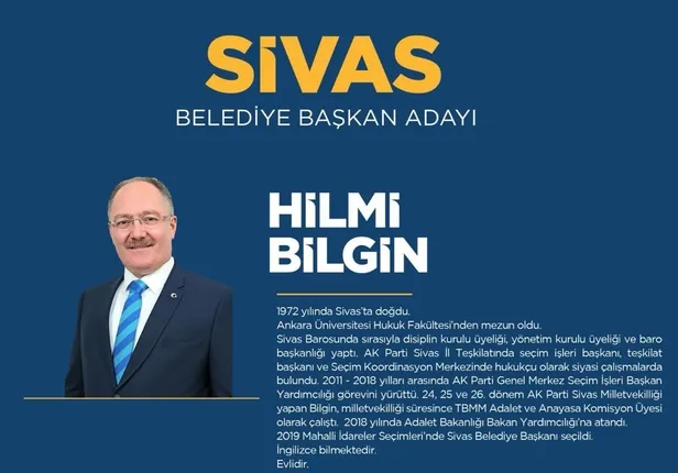 Hilmi Bilgin kimdir, kaç yaşında, nereli? AK Parti Sivas Belediye başkan adayı kim oldu? MHP, CHP ve İYİ Parti adayları kimler?
