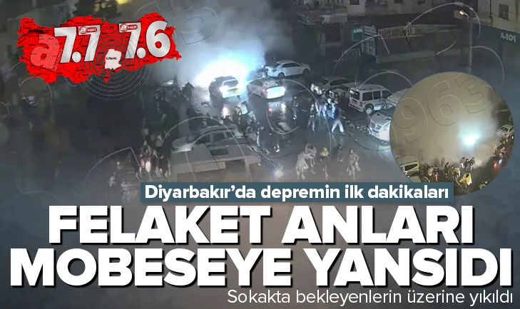 Mobese kameralarında deprem anı