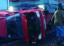 Yük treni aracı 50 metre sürükledi