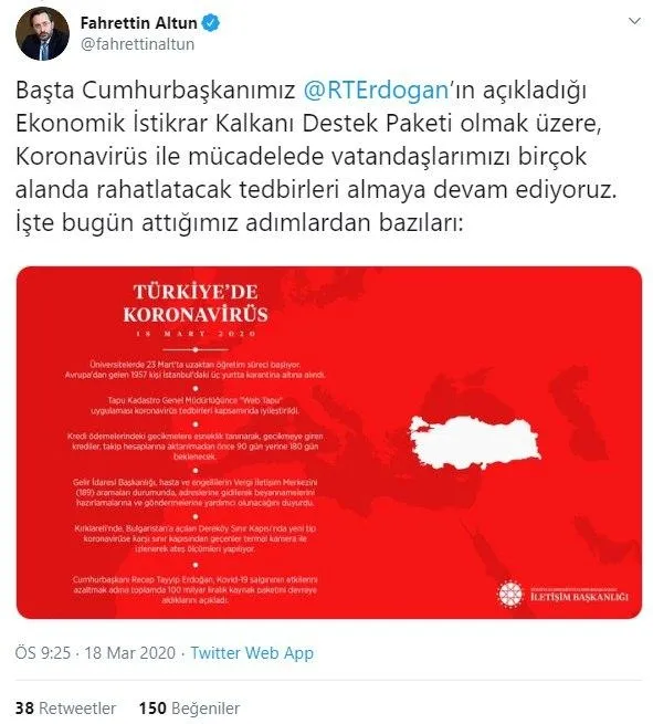 İletişim Başkanı Fahrettin Altun'dan vatandaşları rahatlatan açıklama - 1