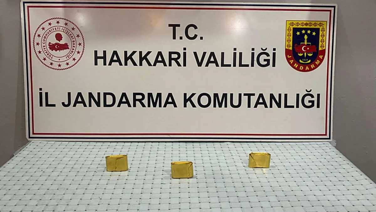 Hakkari'de 3 kilo altın ele geçirildi