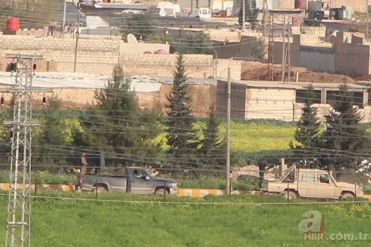 YPG’li teröristlerin konvoyu görüntülendi
