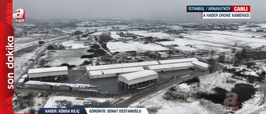 İstanbul’da yoğun kar! A Haber yağışın etkili olduğu ilçelerde 2