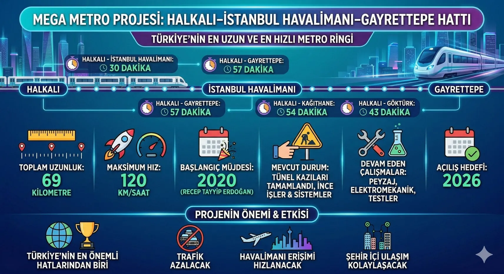 İstanbul hız koridoru açılıyor: Havalimanı hattında geri sayım