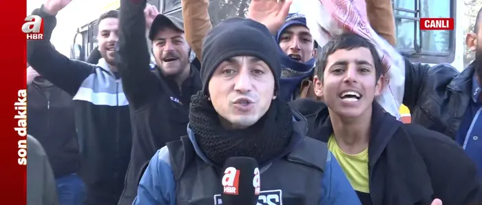 A Haber’den tarihi yayın! Halep sokaklarında Esad’ın gidişi kutlandı