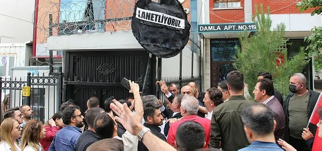 Kadıköy’deki HDP binası önünde polise saldıran Salihe Aydemir protesto edildi! Bütün HDP’lileri lanetliyoruz