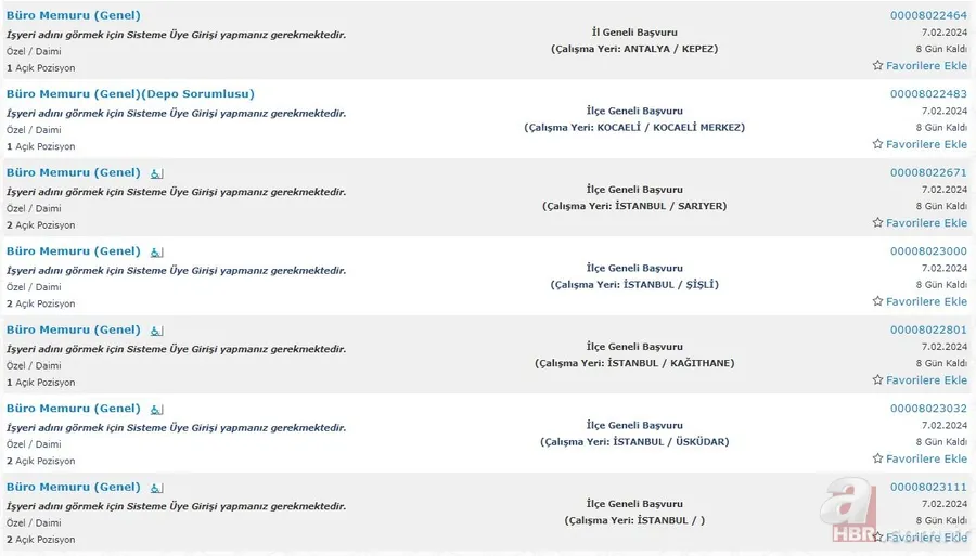 KPSS puanı olmayanlar için fırsat! İŞKUR üzerinden lise mezunu 1.181 kişilik istihdam açıklandı! İşte İlanlar… 7