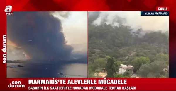 A Haber ekipleri yangın yerlerinde nöbete devam ediyor