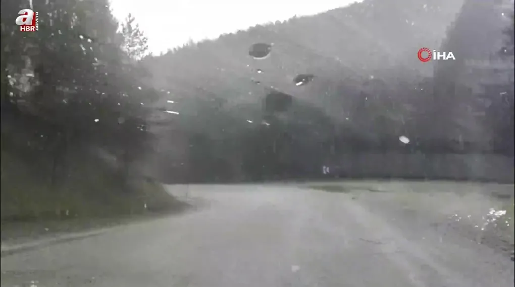 Kastamonu'da dolu yağışı