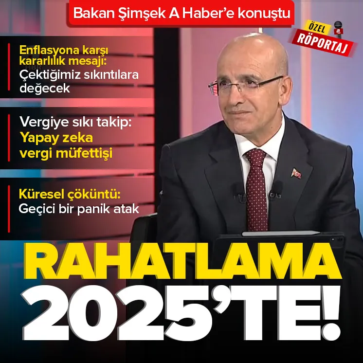 Bakan Şimşek A Haberde: Enflasyon sert düşecek