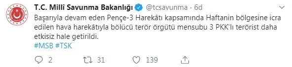 Kuzey Irak'a hava harekatı! 3 terörist yok edildi - 1
