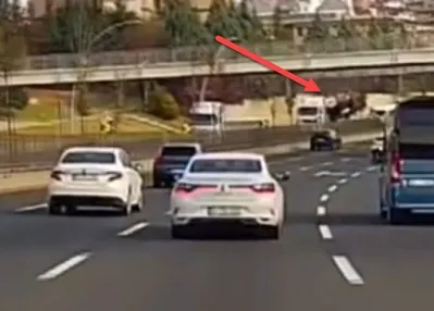 trın dorsesi böyle devrildi