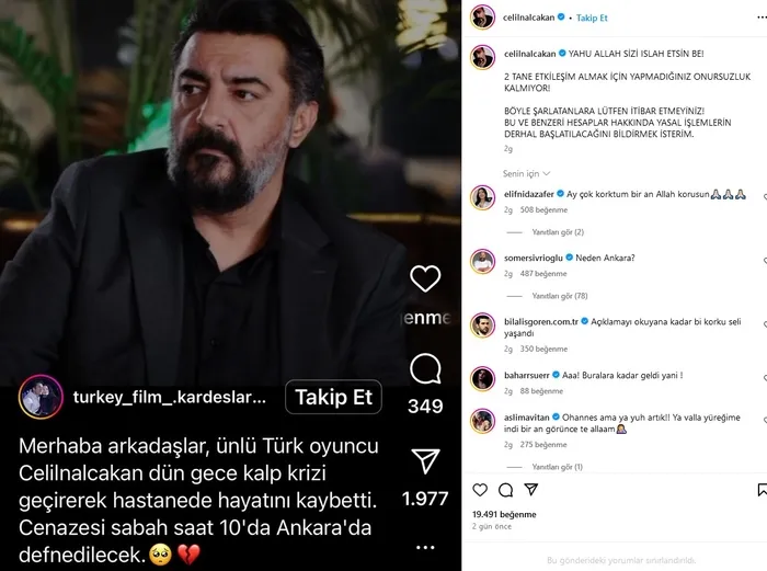 Kardeşlerim’in Akif’i Celil Nalçakan hakkında çıkan ’öldü’ haberine tepki gösterdi