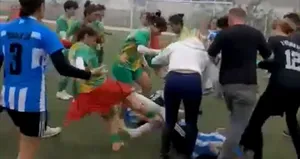 Kadınların futbol maçındaki kavga kamerada