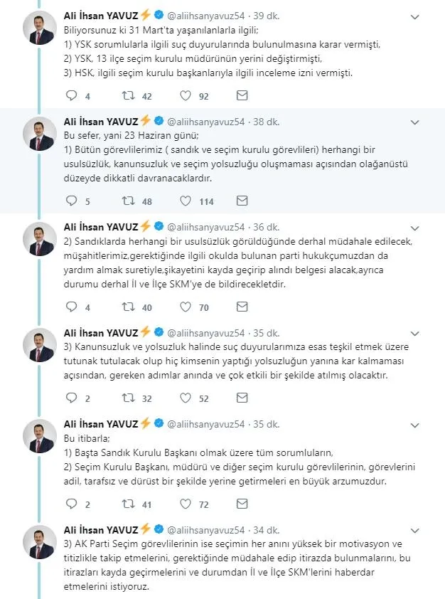 AK Parti’den teşkilatlara seçim talimatı