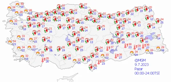 1688674142623.png Sağanak yağış yolda! Meteoroloji il il uyardı! Bu sefer kuvvetli geliyor... - 6