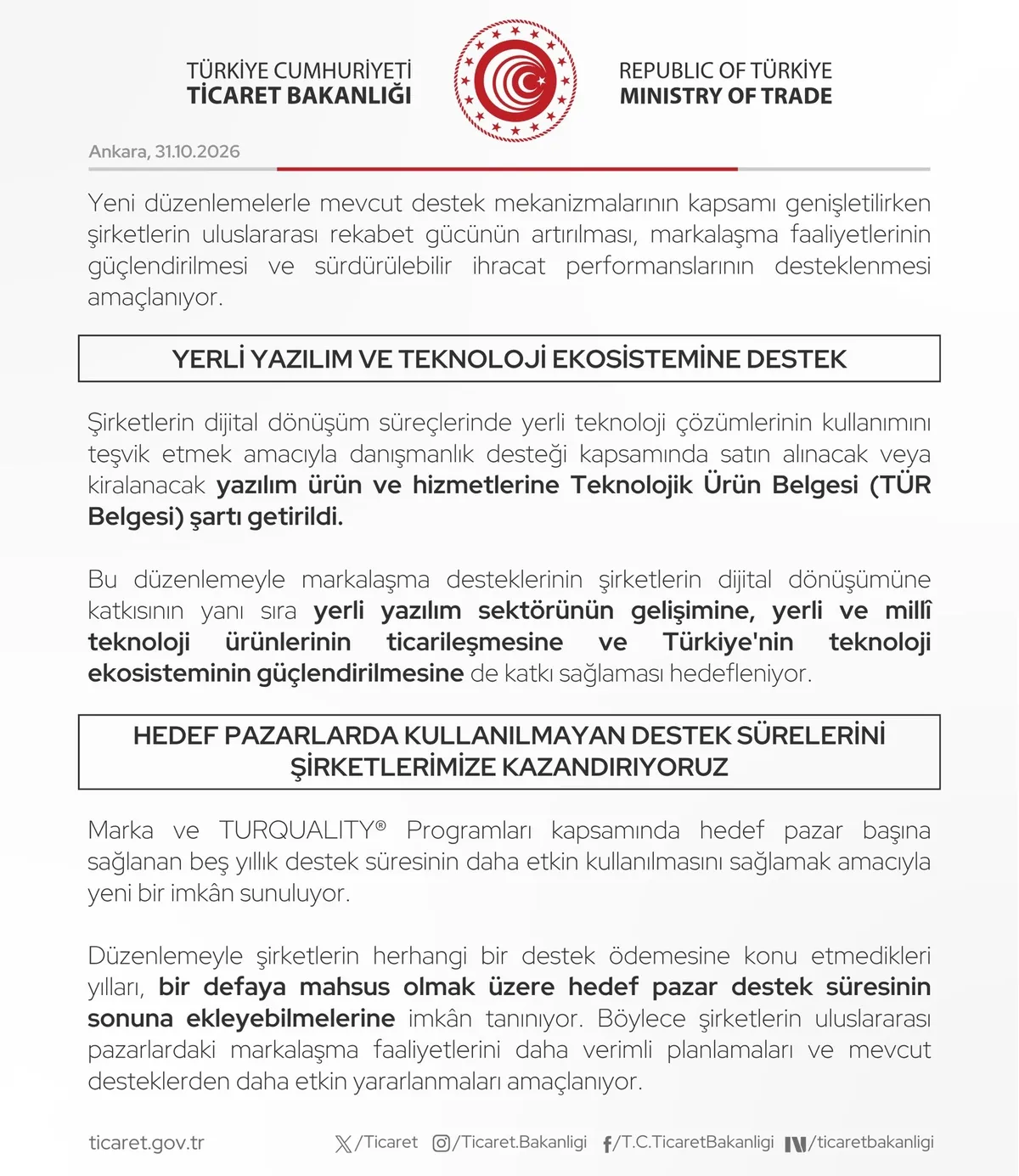 Ticaret Bakanlığı harekete geçti: Türk markalarına küresel pazarlarda yeni destek - 2