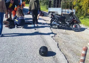 Manavgat'ta motosiklet kazası: 1 yaralı