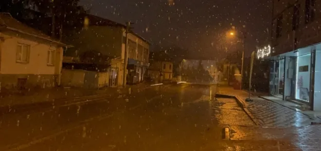 Çankırı'da kar yağışı etkili oluyor