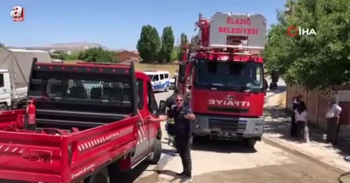 Elazığ'da odunluk yangını