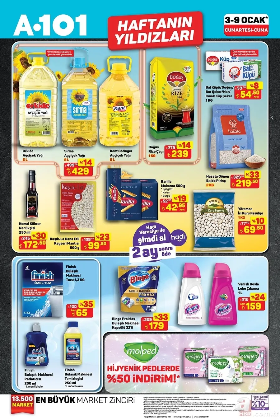Bu hafta A101’de neler var? 3-9 Ocak indirim listesi: Gıda ve temizlik ürünleri 2