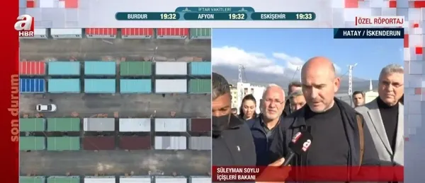 İçişleri Bakanı Süleyman Soylu'dan A Haber’e özel açıklamalar: Deprem bölgesinde 100 bin konteyner sayısına ulaşacağız - 3