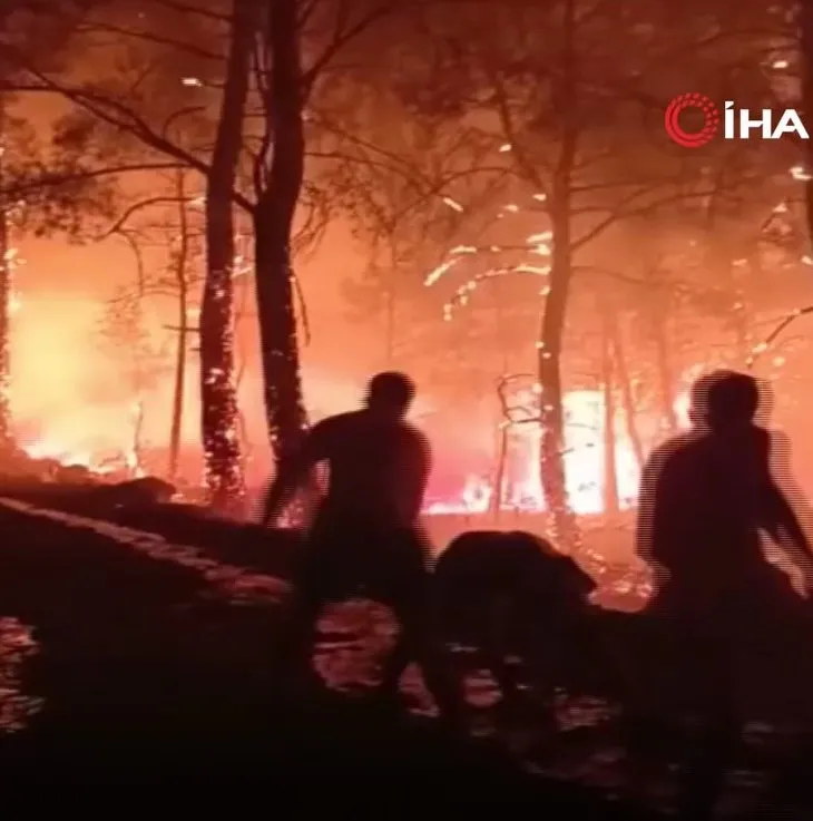 Muğla’da itfaiyecilerin ve vatandaşların ölüm kalım savaşı