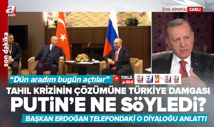 Tahıl krizi nasıl çözüldü? Putin ile o diyalog...