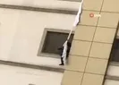 Corona virüs şüphelisi çarşafları birleştirerek hastaneden kaçmaya çalıştı