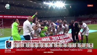 Ziraat Türkiye Kupası Şampiyonu Trabzonspor kupayı böyle kaldırdı