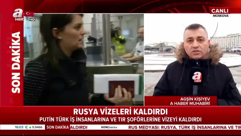 Son dakika Rusya Türkiye’ye vizeleri kaldırdı