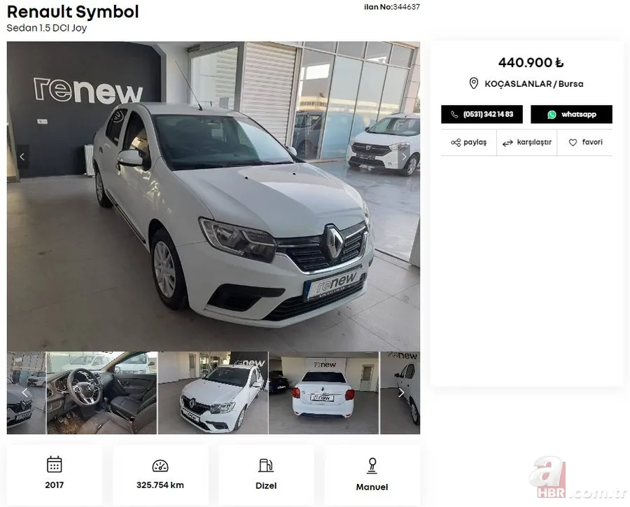 Listede en pahalı ikinci el araç 500 bin TL! Renault 12 ay garanti ile satışa sunuyor! İşte Renault, Peugeot, Fiat, Volkswagen, Hyundai, Opel…. 24