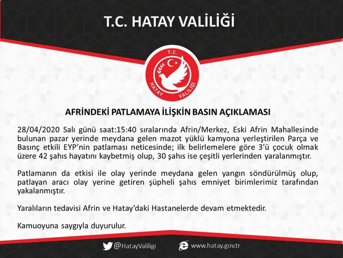 Son dakika: Afrin’de patlama: Çok sayıda ölü ve yaralı var - 1